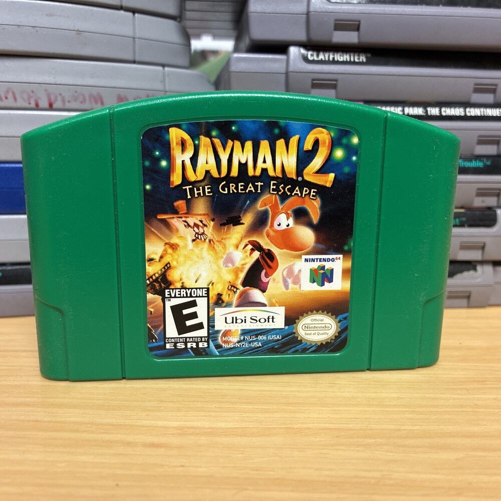 Rayman 2: The Great Escape (Nintendo 64, 1999) N64 Authentic Tested & Working